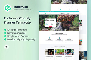 Endeavor Charity Framer Template, a Templates & Theme by WrapPixel