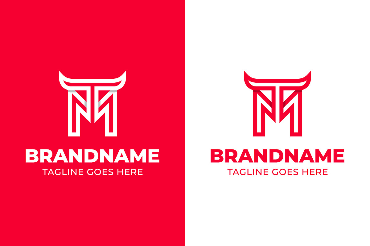 Letters MT or TM Bull Logo, a Branding & Logo Template by Pray Art Design Studio (Photo 2 of 2)