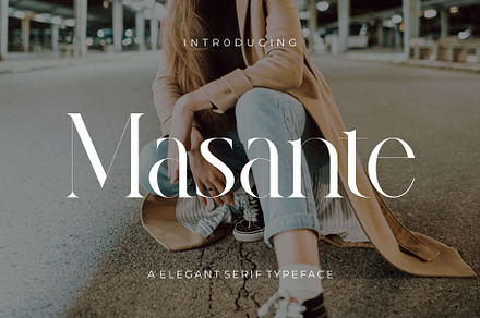 Masante Elegant Serif Typeface, a Serif Font by Alfinart