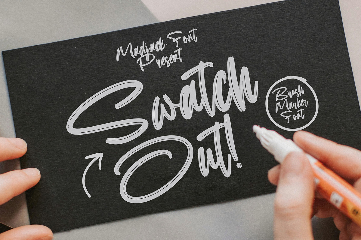 Swatch Out, a Script Font by Madjack.font (Photo 11 of 11)
