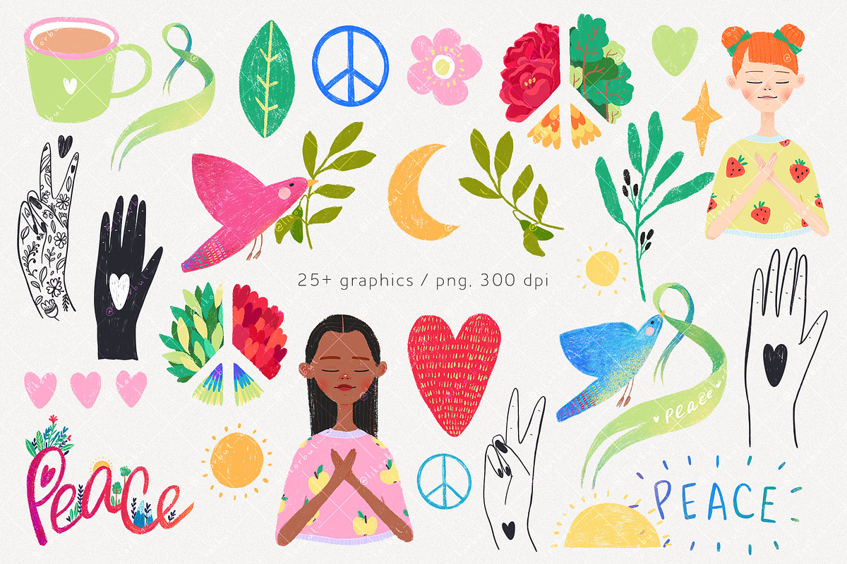 World Peace and Love Graphics, an Illustration by likorbut (Photo 2 of 6)