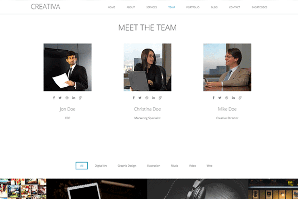 CREATIVA - One Page Parallax Theme, a WordPress Template by CodeLogic (Photo 3 of 4)