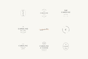 Caroline Minimal Logo Kit Ai,Eps,Psd