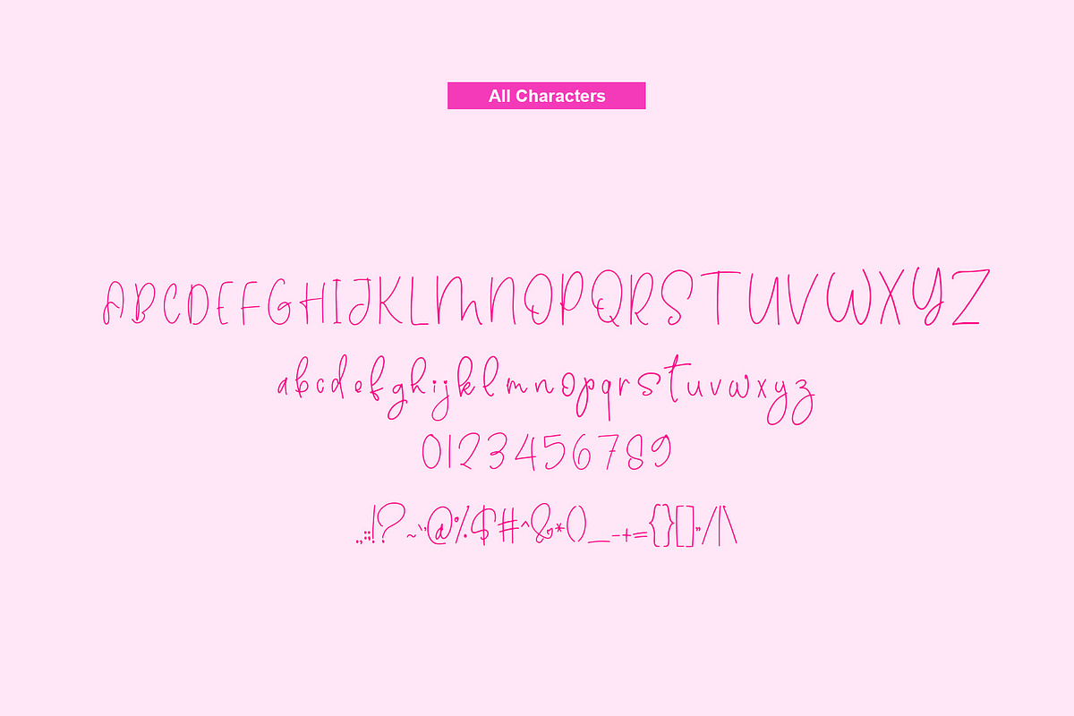 Baby Love Playful Heart font preview 4