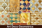 Art Deco Geometrics, a Pattern Graphic by Printable Treasure (Thumbnail 1 of 3)