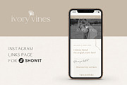 Neutral Showit Instagram Link in Bio, a Landing Page Template by Wonderlik Webdesign (Thumbnail 1 of 6)