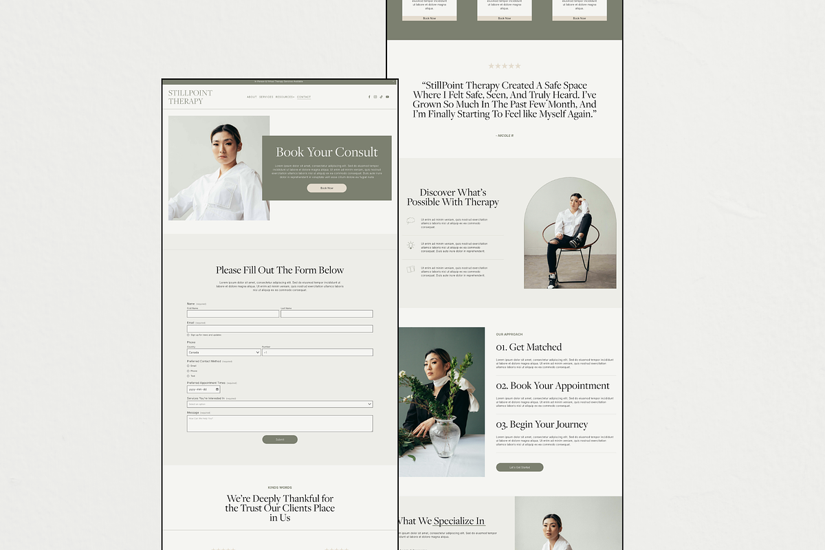 Squarespace Template for Therapists, a Squarespace Template by Breah Designs (Photo 2 of 10)