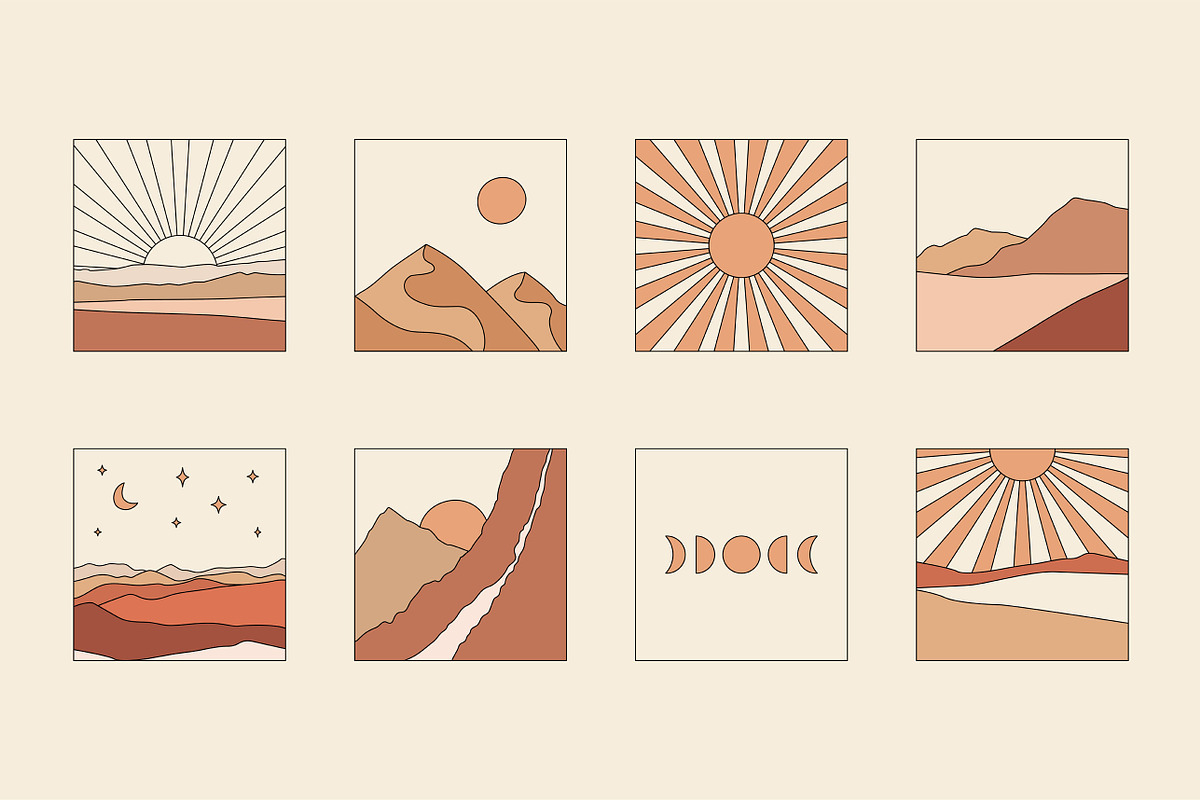 Abstract landscapes collection, an Illustration by mayrum (Photo 10 of 12)