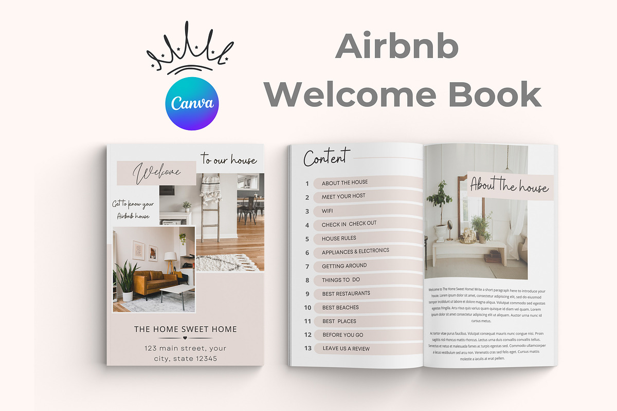 Airbnb Host Bundle Canva Templates, a Templates & Theme by Mrxking (Photo 2 of 8)