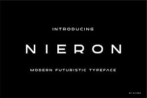 Nieron - Futuristic display typeface