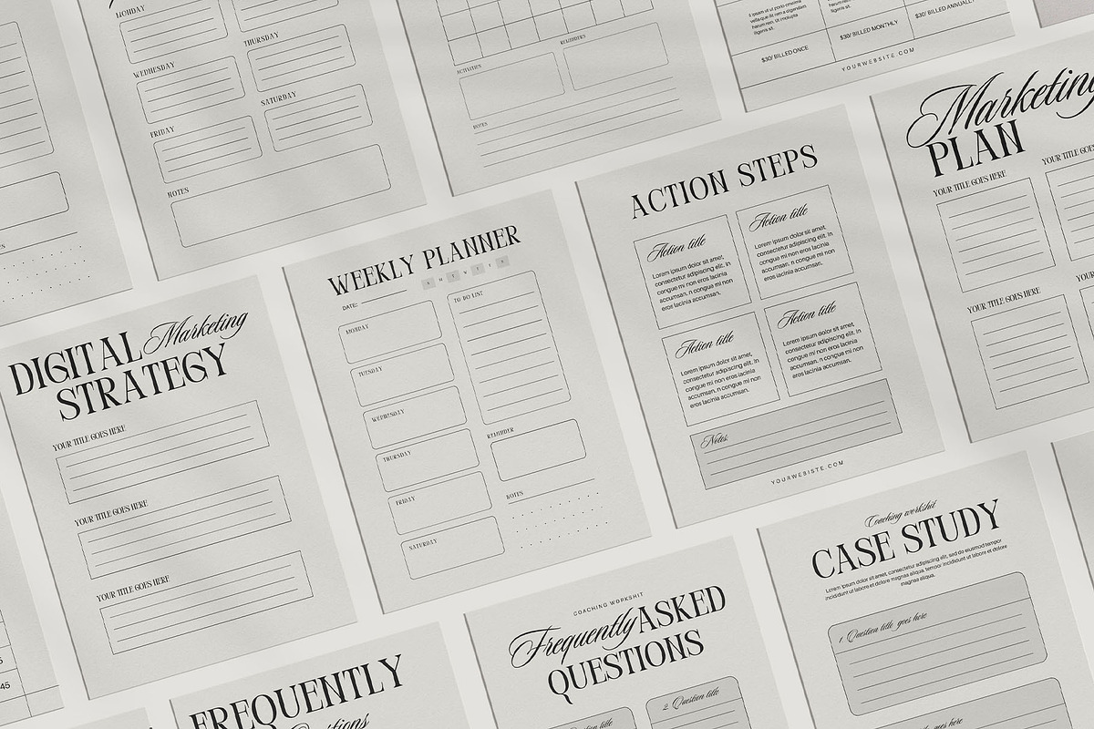 Ravenna Workbook Canva Template, a Marketing Template by Amaré Creative (Photo 9 of 9)