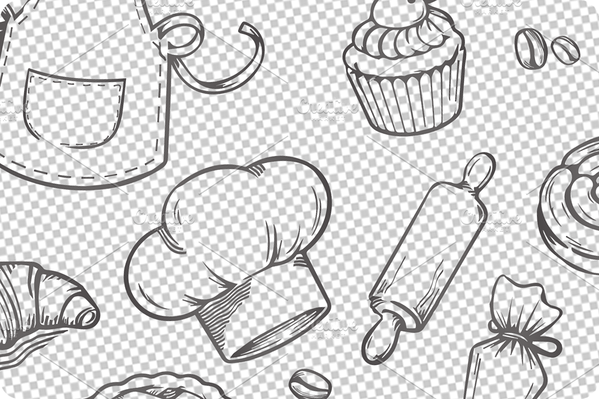 Baker Seamless Pattern Set, a Pattern Graphic by regalDRAW (Photo 1 of 3)