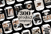 300 Product Instagram Posts, a Social Media Template by Oh So Social Boutique (Thumbnail 1 of 6)
