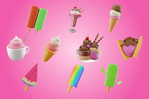 3D Ice Cream Icon