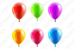 Birthday Balloons Party Balloon, an Object Illustration by Christos Georghiou