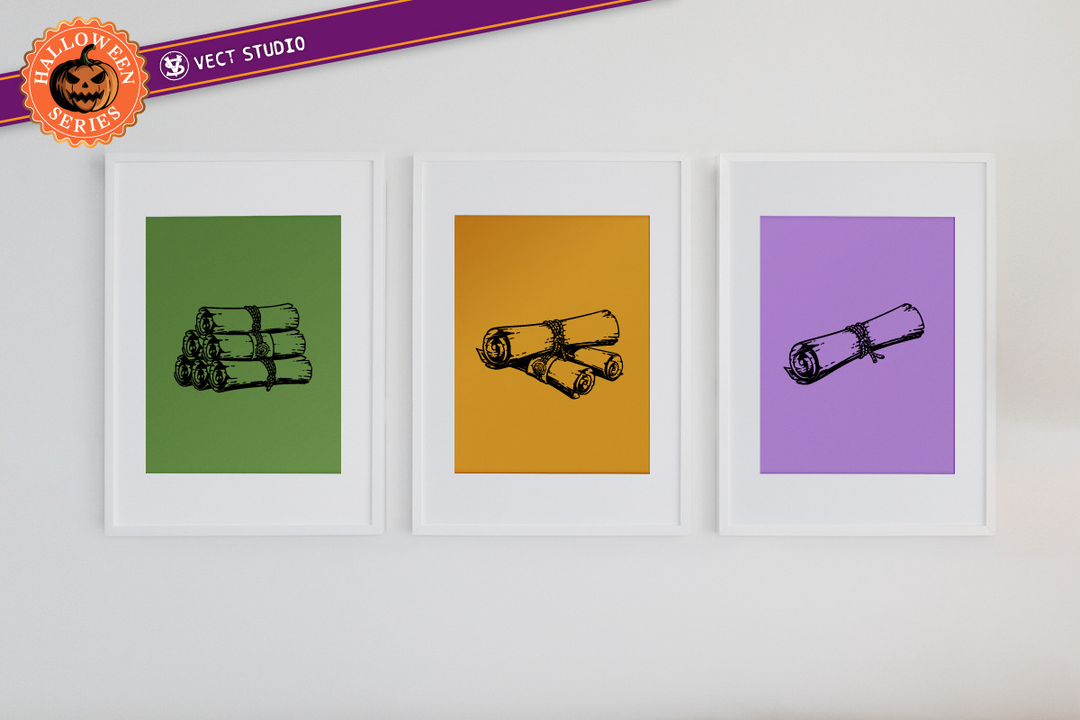 10 Paper Scroll Stamp Brushes, a Brush Add-On by vectstudio (Photo 5 of 10)
