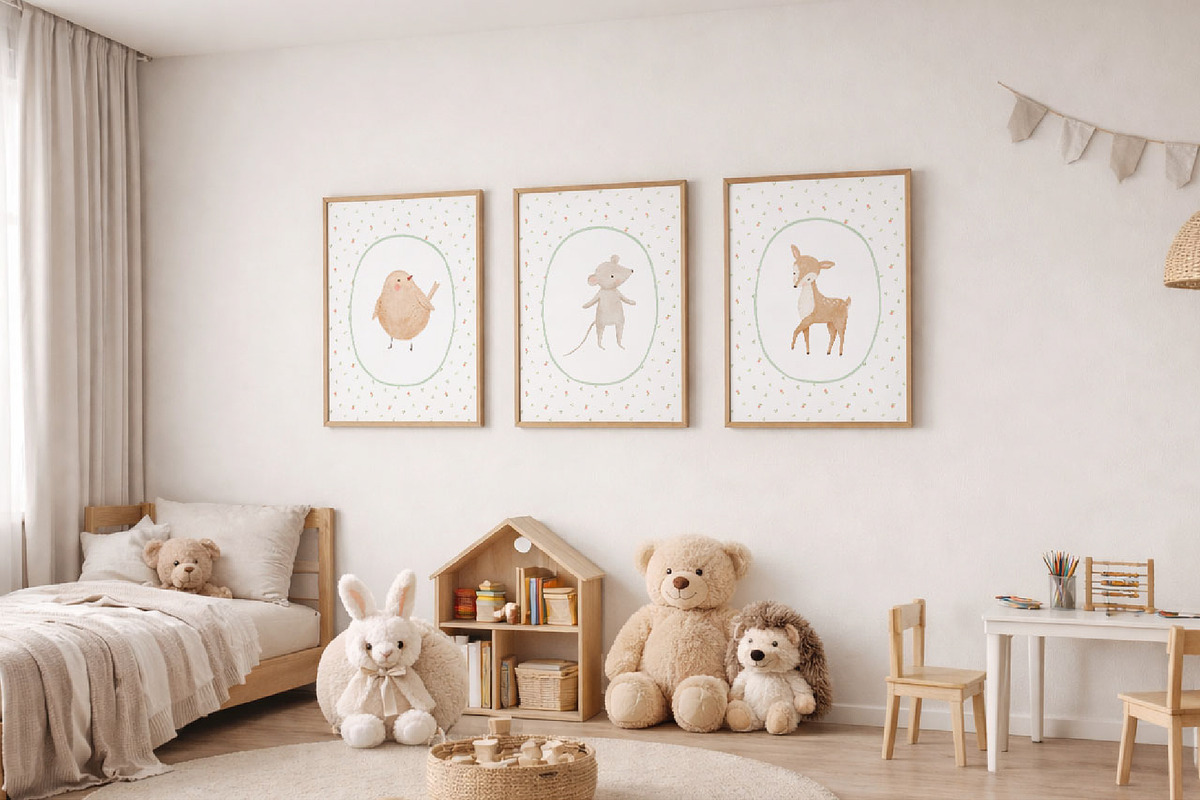 Woodland Birthday Watercolor Animals, an Animal Illustration by ElenaPlatovaArt (Photo 4 of 22)