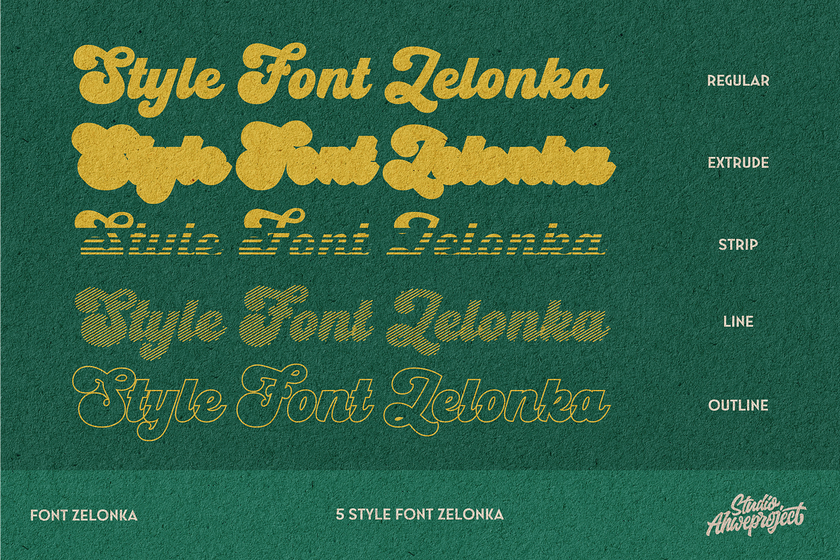 Zelonka, a Script Font by ahweproject (Photo 21 of 21)
