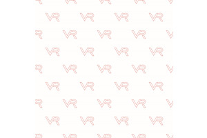 Seamless Modern Pattern With VR, a Pattern Graphic by FineArtStudio