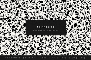 Terrazzo Seamless Patterns Set, a Pattern Graphic by Curly_Pat