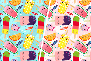 Patterns Kawaii Ice Cream & Sweets