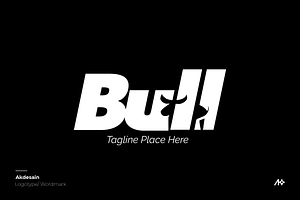 Bull Wordmark Logo, a Branding & Logo Template by Akdesain