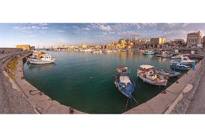 Heraklion Venetian Harbor in, a Transportation Photo by kavalenkava