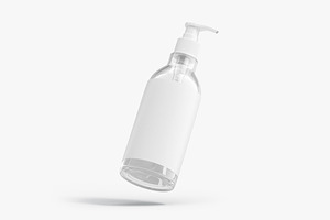 Glass Pump Bottle 3D Model