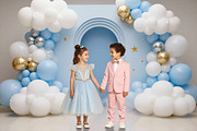 Blue Birthday Balloon Backdrops, a Background Graphic by 3Motional (Thumbnail 8 of 20)