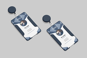 ID Card Badge Holder Mockup