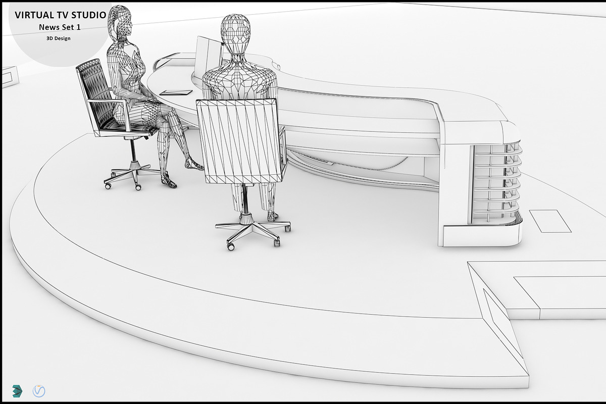 TV Studio Collection Vol 6 - 2 PCS, an Architecture 3D Model by akerStudio (Photo 50 of 98)