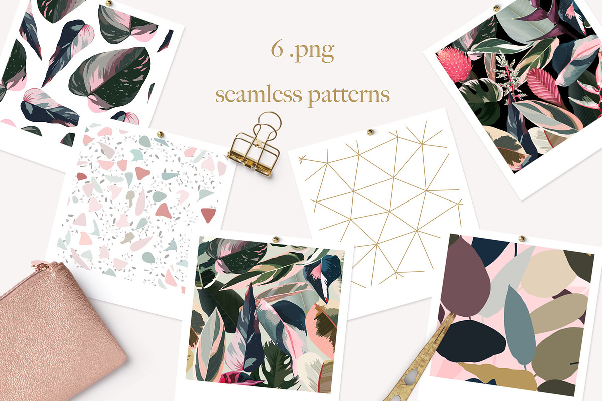 Pink tropical frames and patterns, an Illustration by marie dricot (Photo 10 of 15)