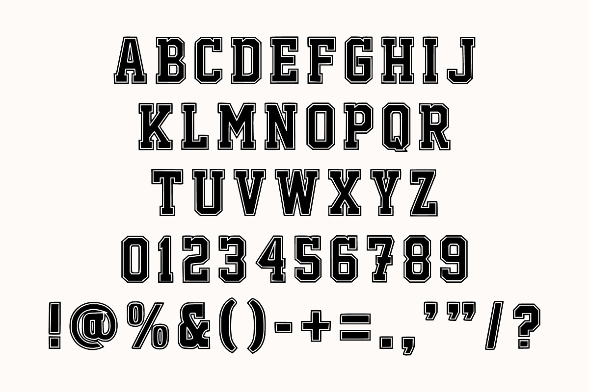 ABCD Jersey, a Slab Serif Font by Limited.studio (Photo 4 of 4)