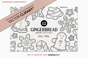 Gingerbread Procreate Brush Stamps