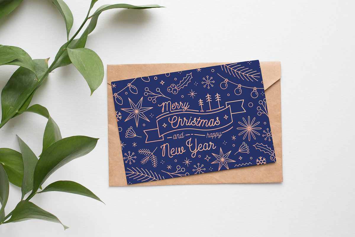 Christmas and New year greeting card, a Card Template by Good Studio (Photo 8 of 9)