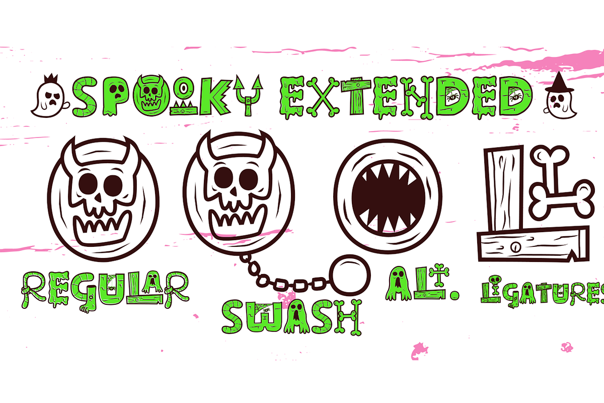 Ghostly Forest Extended, a Sans Serif Font by Rodrigo Typo (Photo 2 of 10)