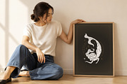 Pisces Zodiac Wall Art, a Person Illustration by Vasya Kobelev (Thumbnail 7 of 7)