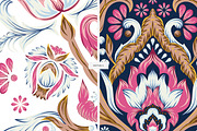 Blush Petaline Traditional Patterns, a Pattern Graphic by LEAFure (Thumbnail 6 of 9)