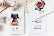 LET'S BAKE Watercolor Aesthetic set, a Food Illustration by anastasiia.art (Thumbnail 8 of 13)