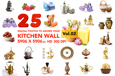 kitchen wall decor, wall tiles V.02, a Wallpaper Photo by JustArtDigital
