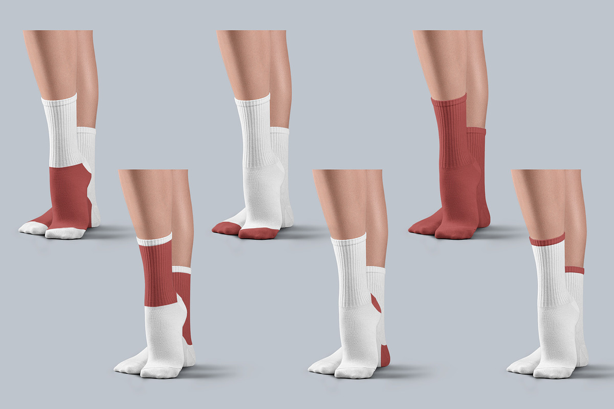 Mockups Long Socks on the Woman Legs, a Bottom Mockup by Grow Design Craft Studio (Photo 3 of 7)