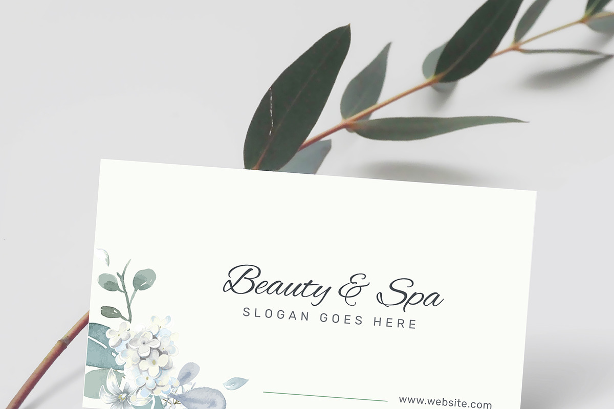 Beauty Spa Business Card, a Business Card Template by TelaTemplates (Photo 6 of 7)