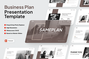 Sameplan - Business plan PowerPoint, a Presentation Template by SquidPixey