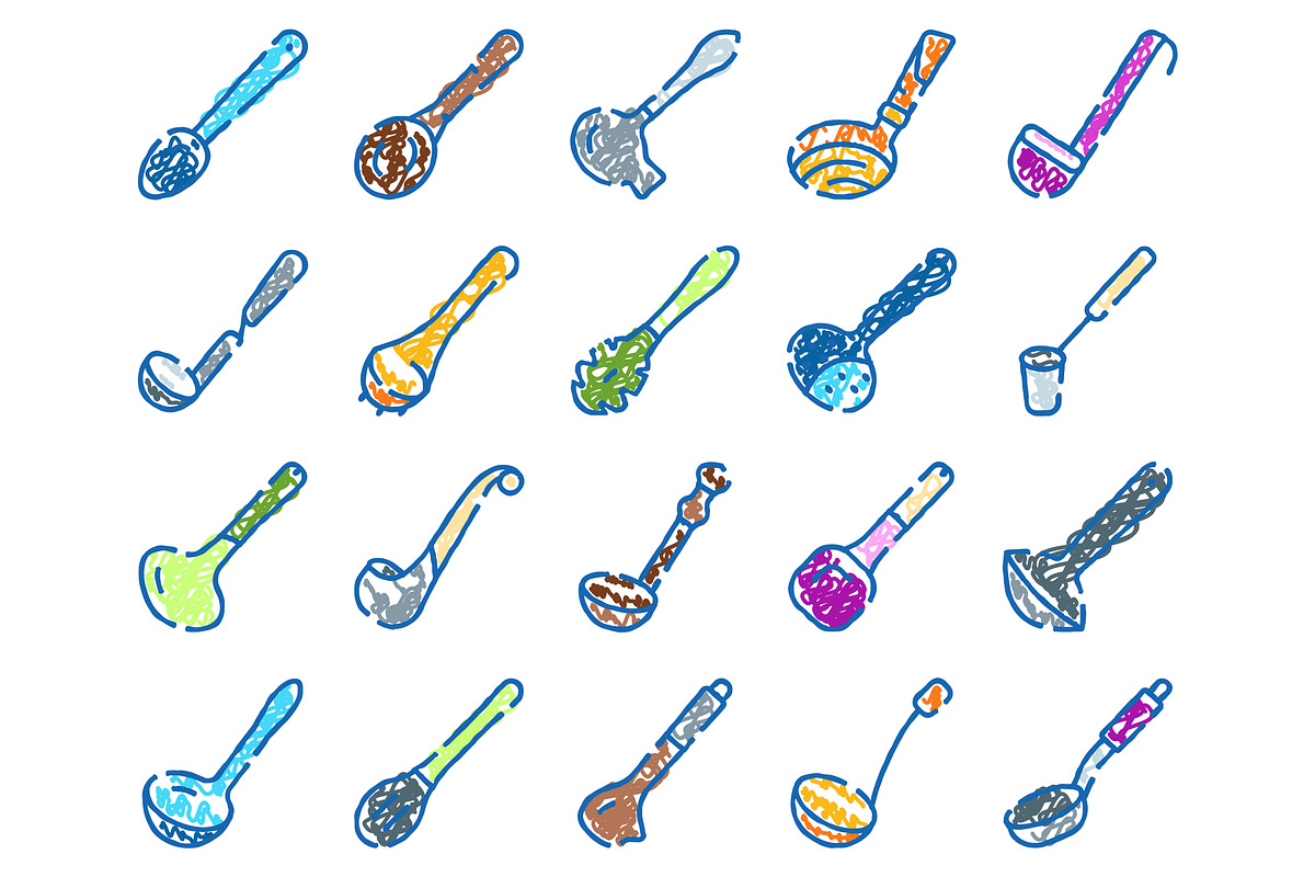 Hand drawn kitchen ladles and, an Object Graphic by pikepicture (Photo 2 of 3)