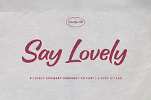 Say Lovely - Handwritten Script Font
