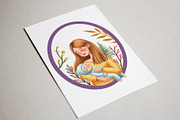 Family Portraits - Clipart Set, a Decorative Illustration by Mashamashastu (Thumbnail 10 of 12)