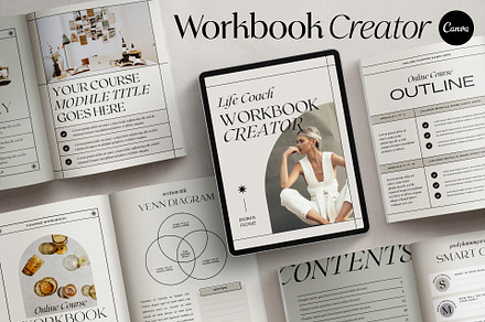 Aesthetic Workbook Template CANVA, a Magazine Template by Studio Loire