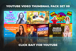 Youtube Thumbnails Set 8, a Social Media Template by PremadePixels.com