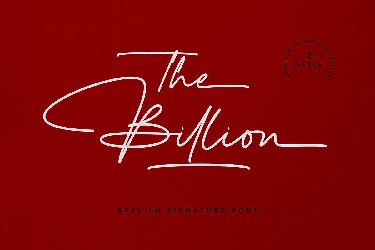 The Billion | Stylish Signature, a Script Font by Lemonthe (Photo 10 of 10)