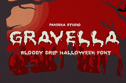 Gravella - Spooky Halloween Font, a Handwritten Font by Pandeka Studio